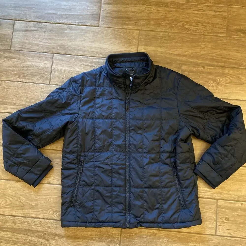 North Face Dark Blue Jacket Men XL Quilted Puffer Bomber
